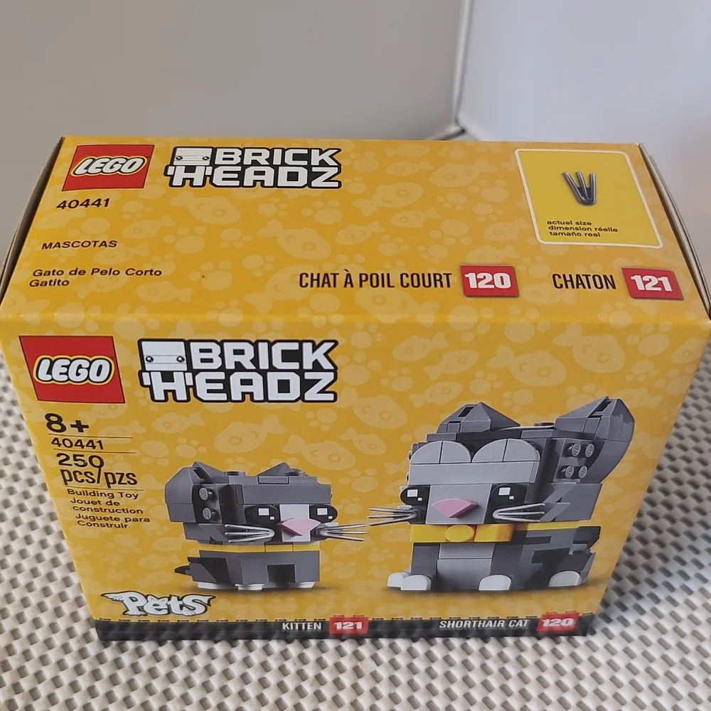 Lego Brick Headz Pets 40441 Kitten #121 Shorthair Cat #121 Building Toy Set NWT